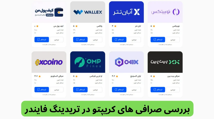 صرافی های تریدینگ فایندر